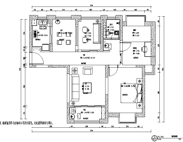 客厅平面施工图资料下载-美式风格湖墅经典别墅设计施工图（附效果图）