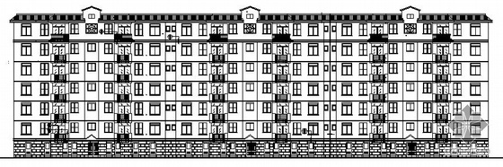 一层住房建筑图资料下载-某七层住宅楼建筑施工图