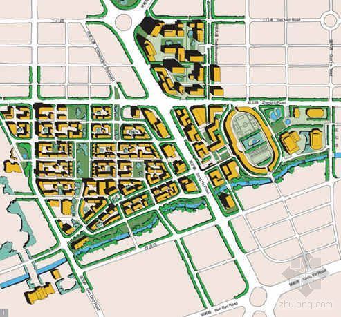 美国大学景观规划资料下载-[上海]大学城中央社区景观规划方案