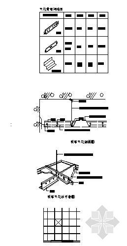 明架矿纤板吊顶详图资料下载-600x600x15明架矿纤板天花详图