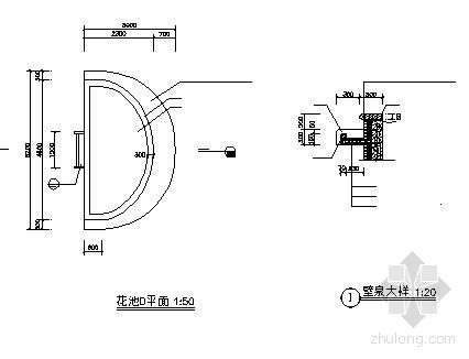 室外花池断面图资料下载-四种花池施工详图