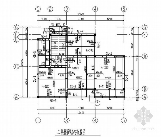 砖混结构条形基础图资料下载-砖混结构别墅结构施工图（二层 条形基础）