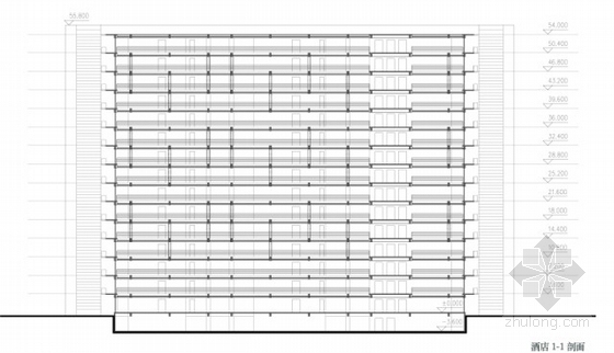 [江苏]大型住宅区规划及单体设计方案文本（含cad 精品方案 附图丰富）-住宅区剖面图