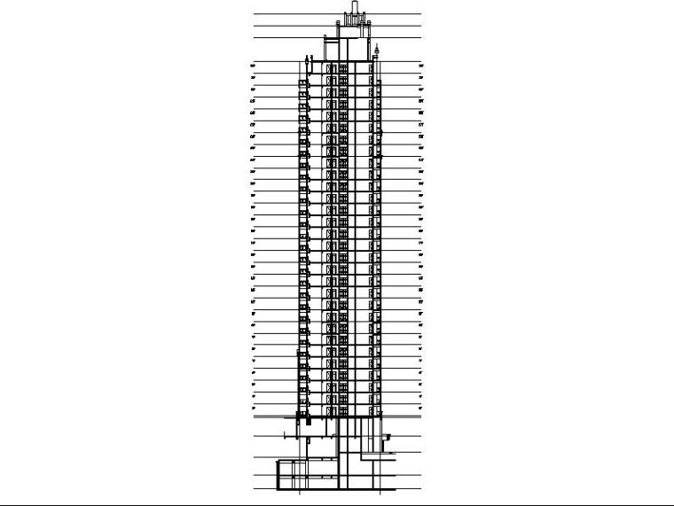 [广州]高层框支剪力墙结构塔式住宅楼建筑施工图-高层框支剪力墙结构塔式住宅楼建筑