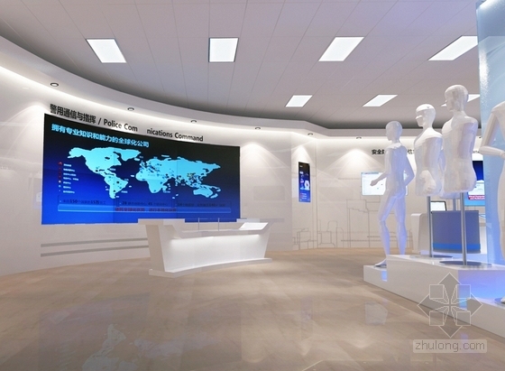 [北京]行政部门安全展厅体验馆策划与设计方案（含效果图）展厅效果图