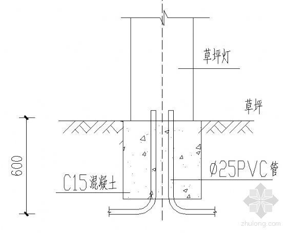 多安装大样资料下载-草坪灯安装大样