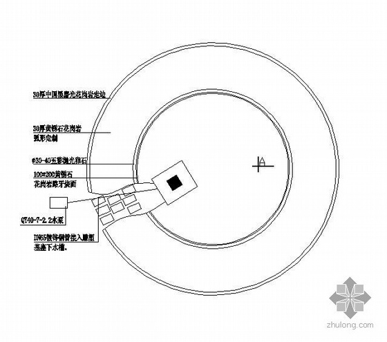 圆形景观广场CAD资料下载-圆形小休息广场做法大样