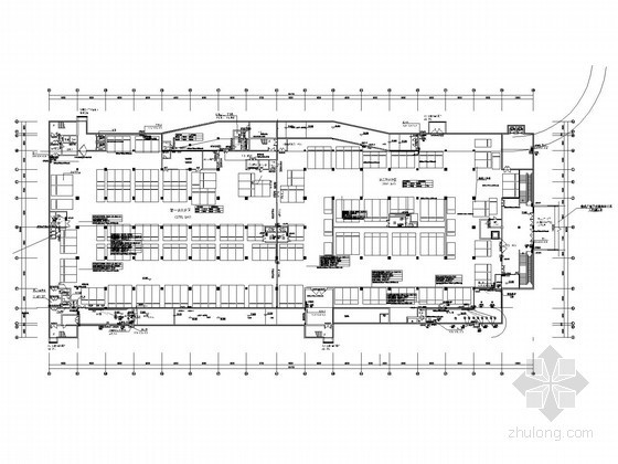 [湖南]大型地下商场强电系统施工图纸（车库 人防）-负二层动力平面图 