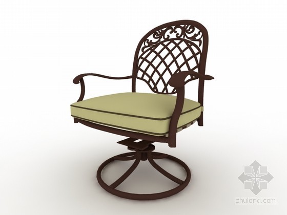 欧式风格椅子资料下载-欧式风格家居椅3d模型下载