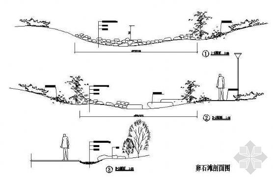 卵石滩剖面图-3