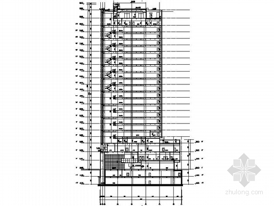[上海]某22层商业综合楼建筑施工图（上海某知名设计院）-图6