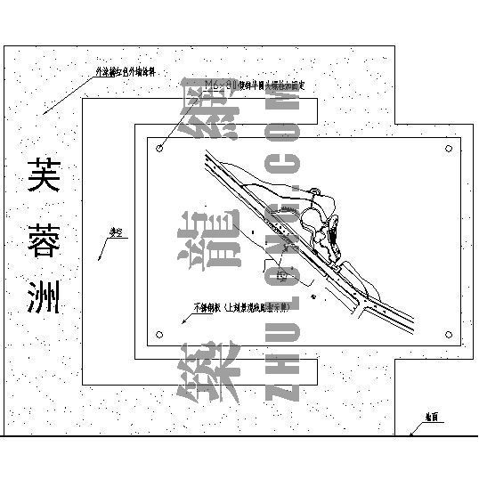 景观指示牌施工图做法详图资料下载-芙蓉洲指示牌施工详图