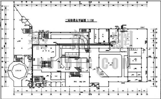 海洋馆平面布局图资料下载-某海洋馆给排水设计图