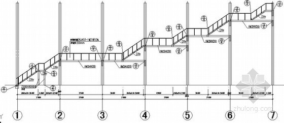 商场卷帘门节点资料下载-商场消防疏散楼梯节点构造详图
