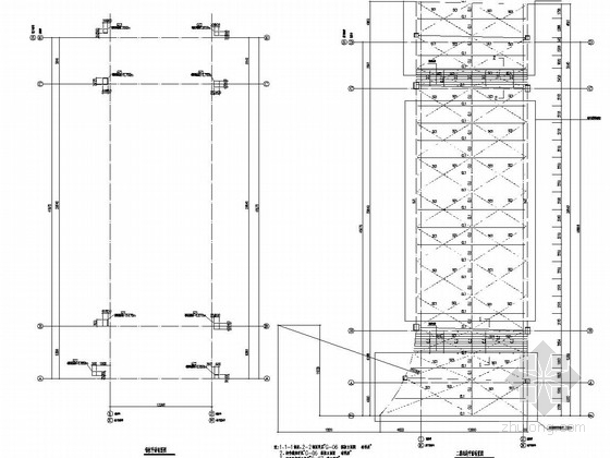 钢结构节点连接图资料下载-大楼南北区钢结构连接天桥结构图