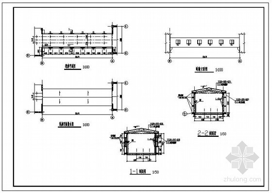 某16米皮带通廊钢桁架结构设计图- 