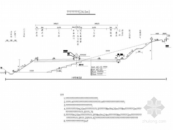 公路边坡排水图片资料下载-[湖北]一级公路路基路面设计图192张（含排水边坡防护）