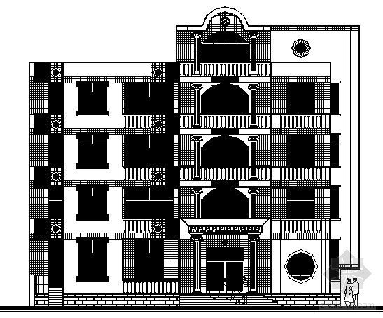 温泉汤屋建筑设计方案图资料下载-某四层住宅建筑设计方案图