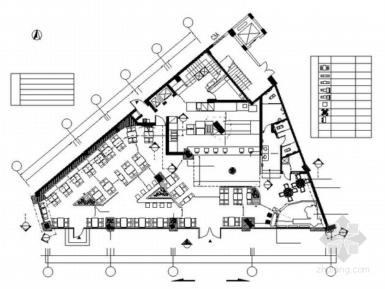 餐厅内装修资料下载-[厦门]某高档餐厅装修设计CAD施工图