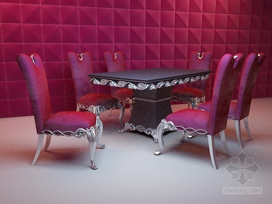 曼斯威尔3DMAX模型资料下载-曼斯威尔餐桌椅