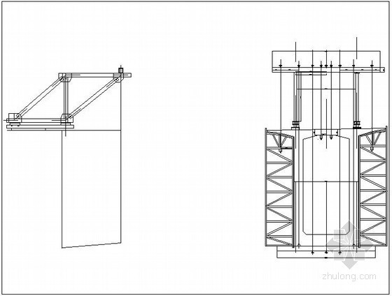 高速公路钢板混凝土梁资料下载-某高速公路大桥箱梁悬灌施工菱形挂篮设计图
