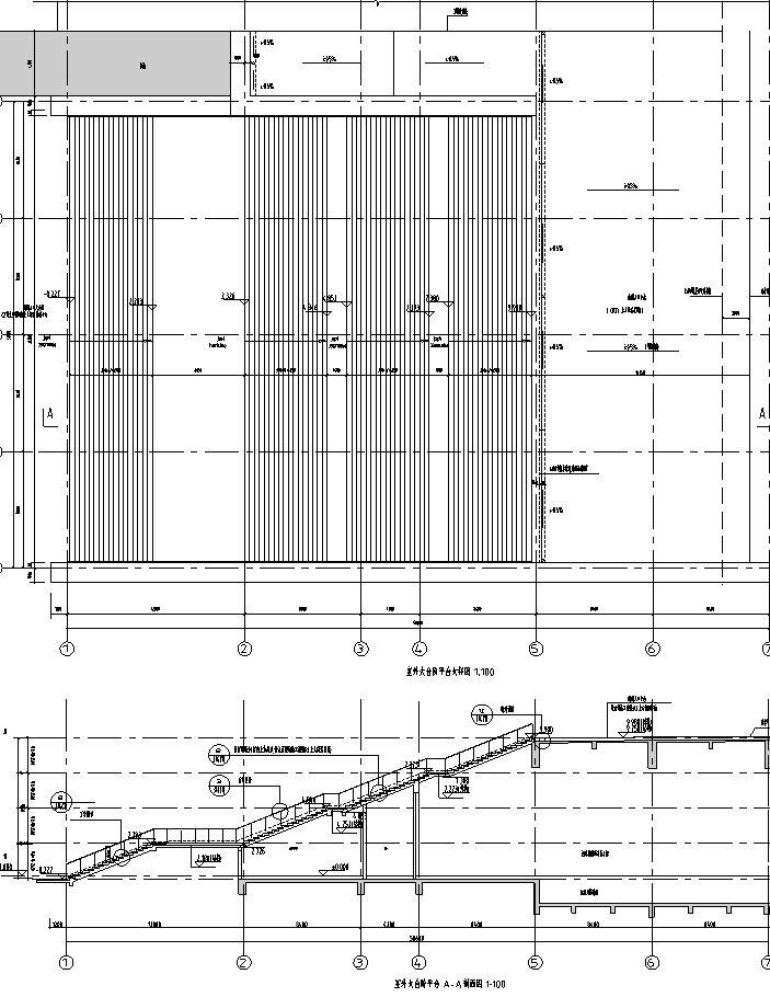 [河南]某旅游中心施工图设计（电气+给排水+建筑+结构+暖通+46个C-台阶剖面图