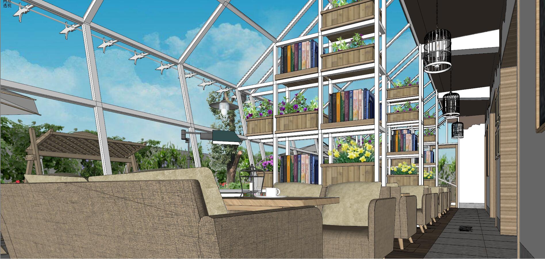 玫瑰园花园民宿/书吧庭院精品模型设计(2018年)