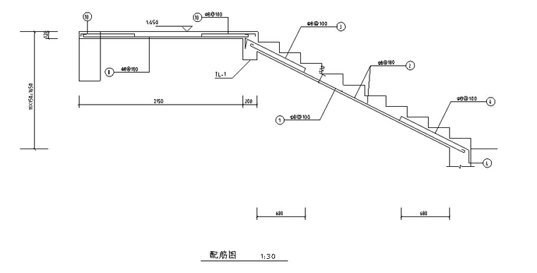 某办公楼毕业设计（计算书+部分建筑+结构图纸+4119平米）-配筋图