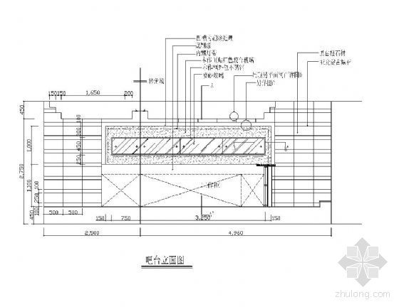 家装节点剖面详图资料下载-家装吧台详图