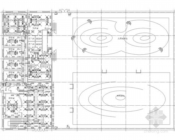 室内游泳馆设计施工图资料下载-小型住宅区游泳馆场地空调系统设计施工图