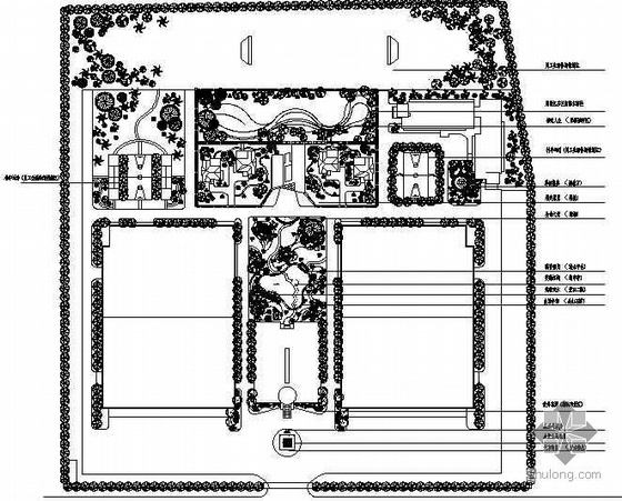 厂区绿化平面布置图cad资料下载-某企业厂区绿化投资草案平面图