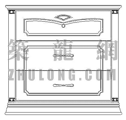 床头柜dwg资料下载-床头柜006