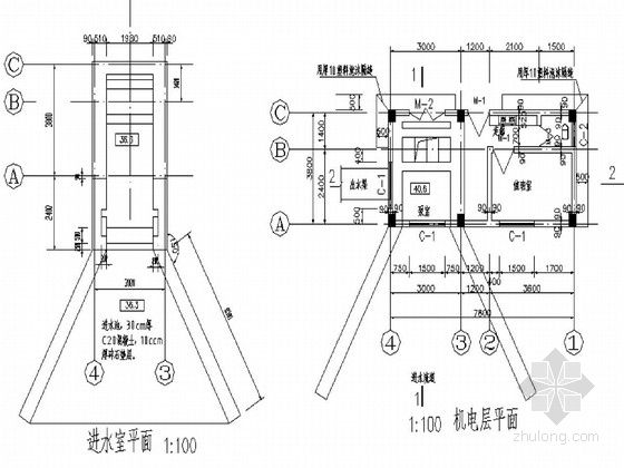 灌溉泵站施工图资料下载-小型泵站全套设计CAD图18张(2014年)