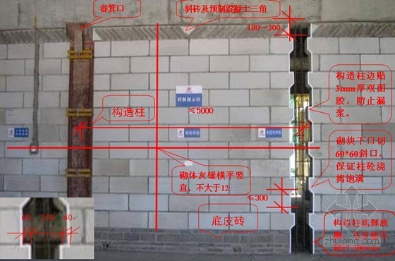 蒸压加气混凝土砌块薄砌法资料下载-建筑工程加气混凝土砌块施工标准做法（图文解说）