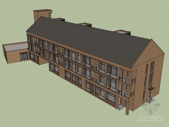 SU模型幼儿园资料下载-小区幼儿园SketchUp模型下载