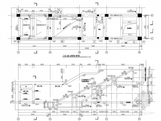 江苏框架结构横道图资料下载-二层三跨箱形框架结构岛式地铁车站结构图(2013.10月，85张)