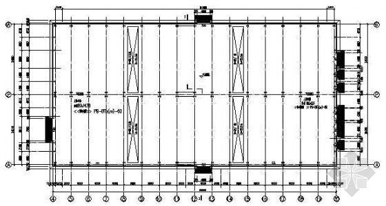 钢结构防水维修资料下载-钢结构维修部（等跨）工程结施图