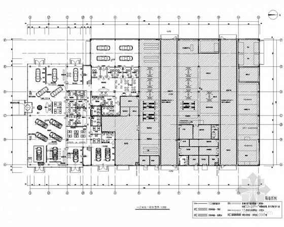 办公空间门面资料下载-[内蒙古]乌梅4S店面销售服务装修CAD施工图（含效果图及实景图）