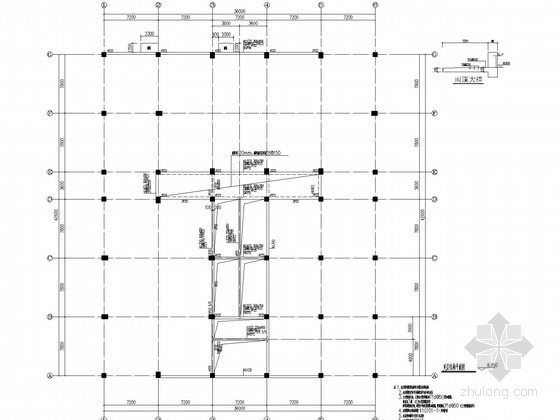 四层框架宿舍建筑图资料下载-[2013年11月]四层框架宿舍楼结构施工图