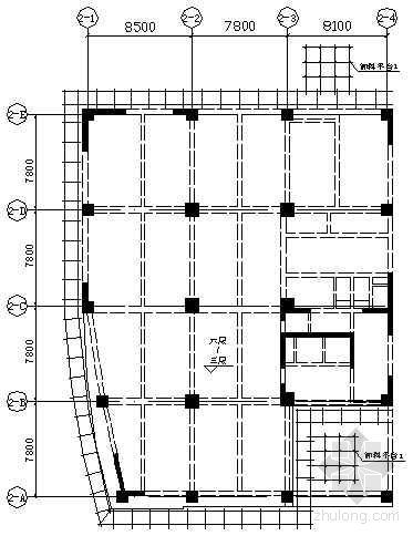 卸料平台cad图免费资料下载-卸料平台布置图