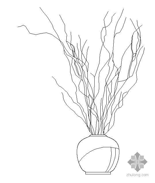 盆栽植物CAD资料下载-盆栽植物图块12