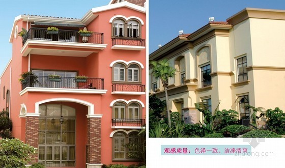 高层住宅公寓工程可视化施工标准手册（安全、土建、安装、园林工程）-外墙涂料施工质量 
