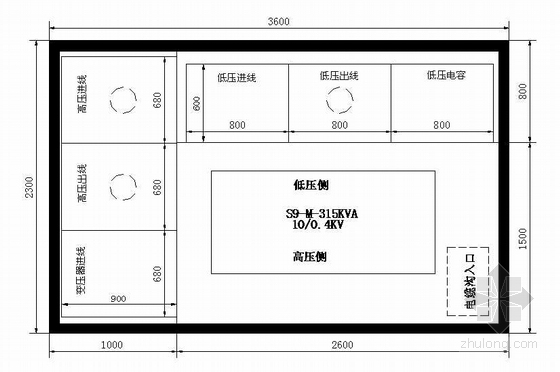 低压箱变系统图资料下载-欧式箱变315KVA标准图