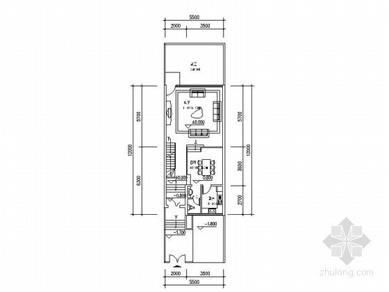 二层半别墅户型资料下载-两套三层坡地联排别墅户型图（含半地下室）