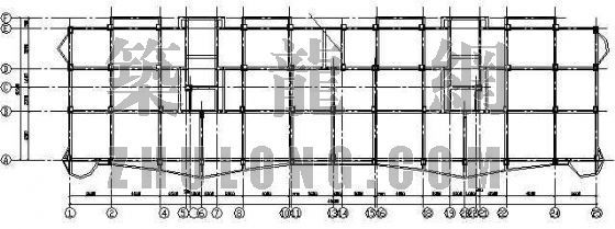 钢结构气楼cad平面图资料下载-某高层结构平面图