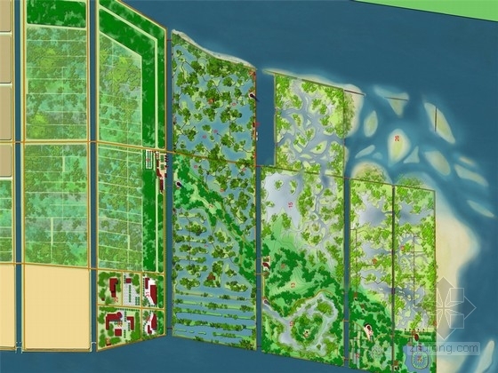 综合公园规划方案资料下载-[广州]生态滨海湿地公园总体概念规划方案