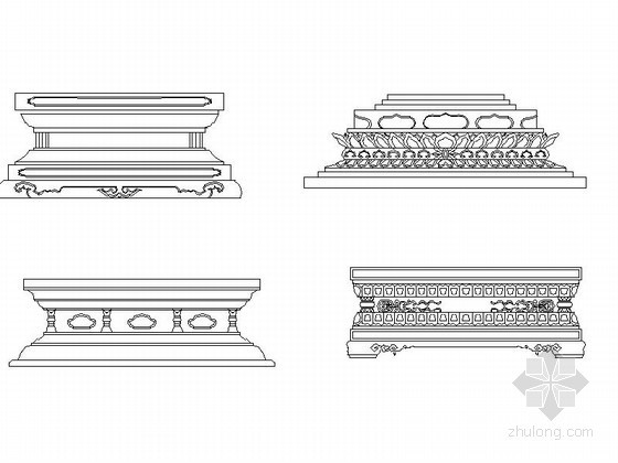 装饰CAD图块资料下载-各式柱子及室外装饰物CAD图块下载