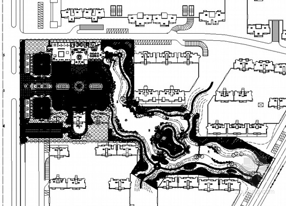 圆形树池木资料下载-[山东]住宅区园林景观工程全套施工图