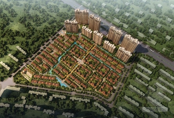 低密度高品质住区资料下载-[湖北]欧式风格低密度住宅区规划设计方案文本