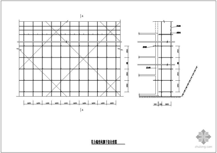 脚手架连墙件构造资料下载-某剪力墙结构脚手架拉结节点构造详图
